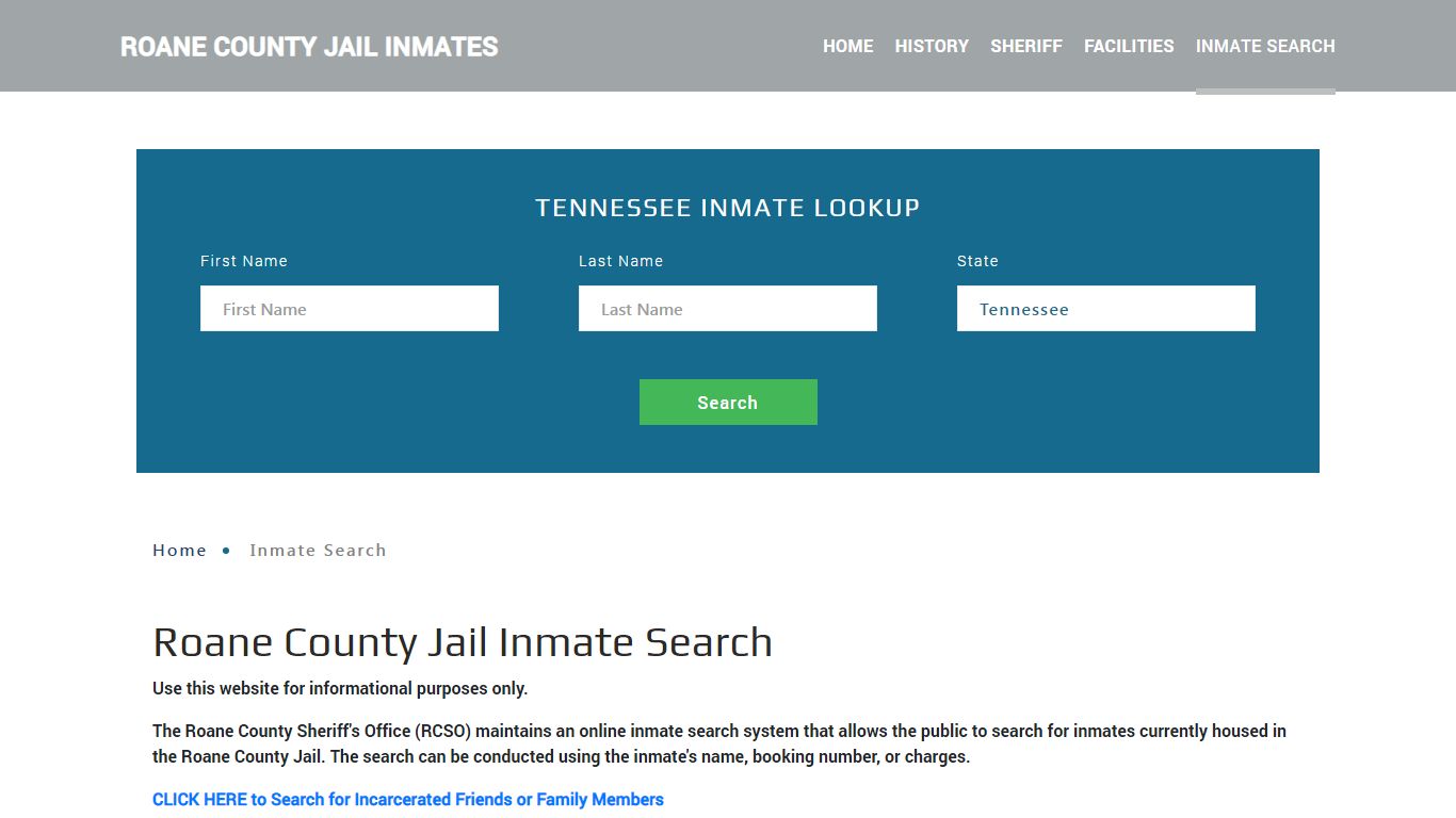 Roane County, TN Detainee Lookup